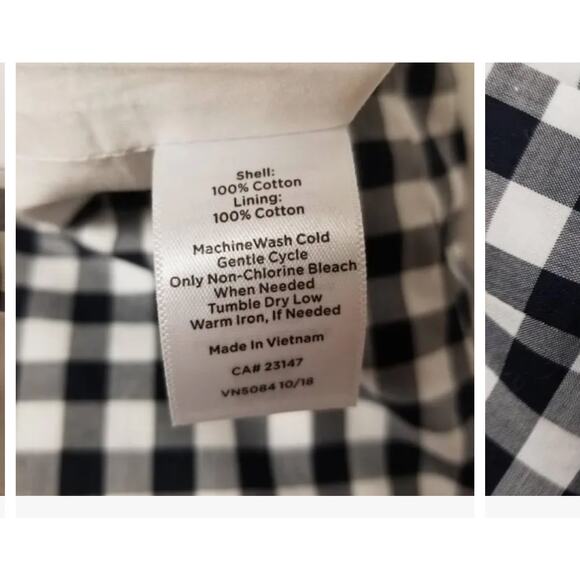 Talbots gingham print cotton midi ruffled front A-line skirt women’s 12P - Picture 7 of 8